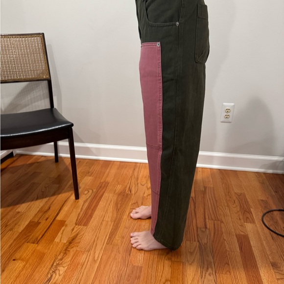 Rachel Comey Olive and Pink Handy Jeans - Picture 4 of 6